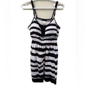 Stylish Black and White Striped Dress